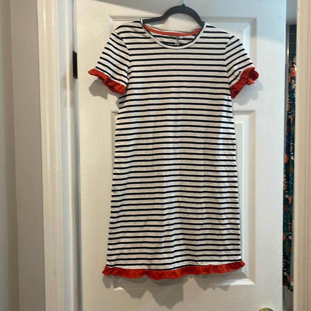 Navy and white stripe beach coverup